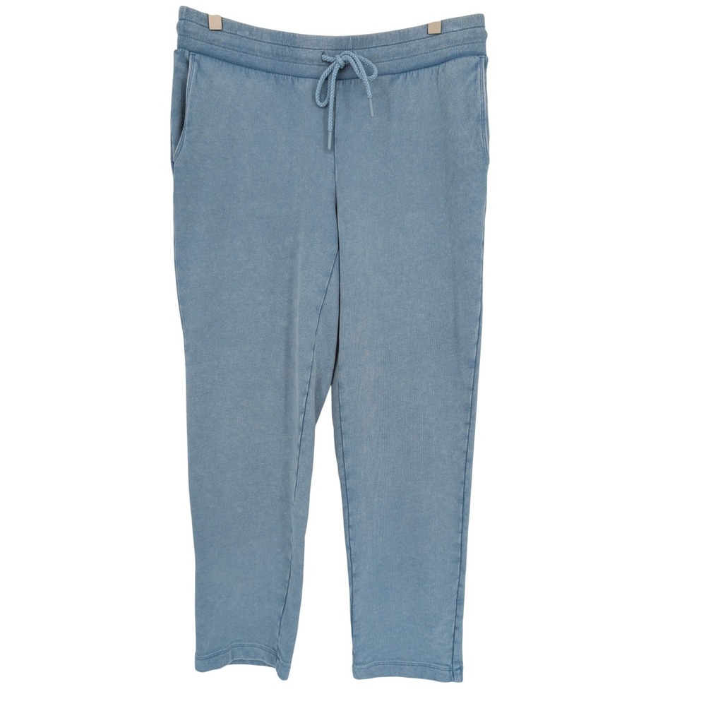 J. Jill Fit Jogger Pants Women S Blue Cotton Drawstring Athleisure Comfy Lounge